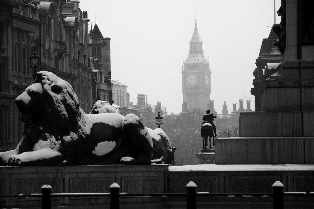 英國倫敦雪季街景